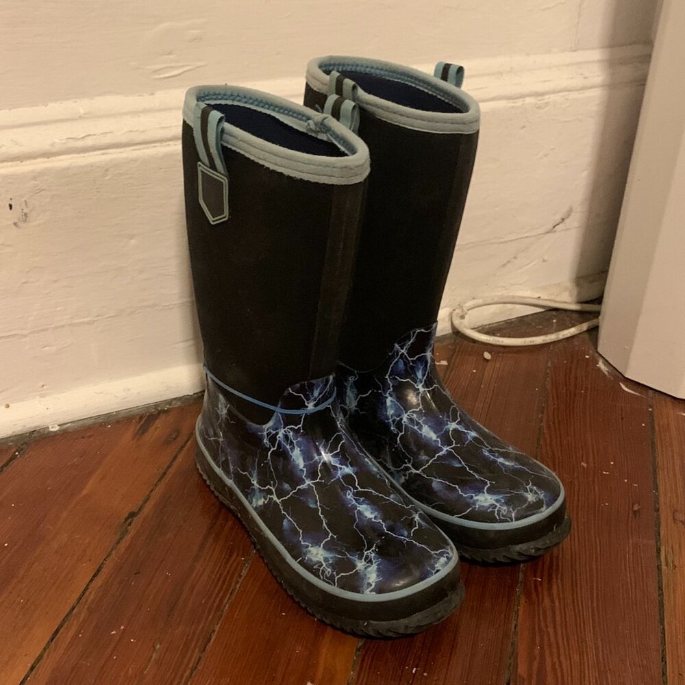 Kids Lands End Rain Boots Size 4